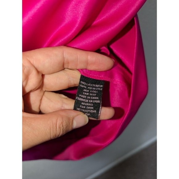 Betsey Johnson Evening Hot Pink Sz 10 Open Back Mini Prom Dress - Picture 8 of 9